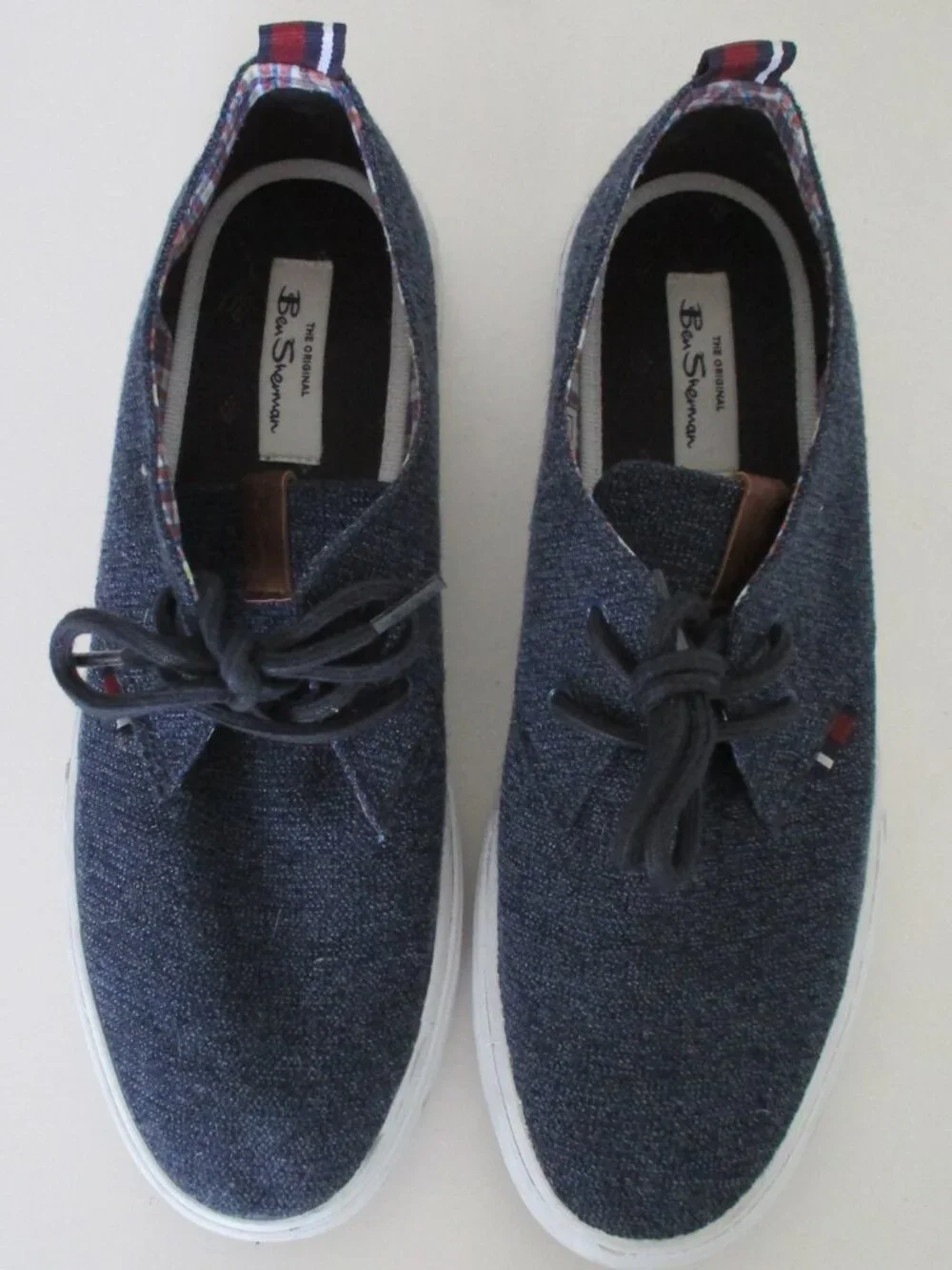 Ben Sherman Mens Blue Textile  Lace-up Casual Oxford Shoe NWOB - Size 10.5M